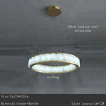 Spanish Marble Brass Chandelier: Luxury LED Lighting for Hotels & Villas