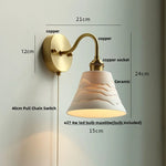 Clear Glass LED Wall Sconce Pull Chain Switch Modern Stair Light