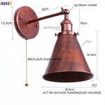 Afralia™ Iron LED Wall Lamp Vintage Style Wandlamp Industrial Luminaire
