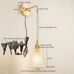 Afralia™ Copper LED Wall Lamp for Bedroom Sofa, Bathroom, Mirror, Stair Light