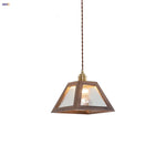 LED Glass & Wood Pendant Light for Aisle, Coffee Living Room - Japanese Style