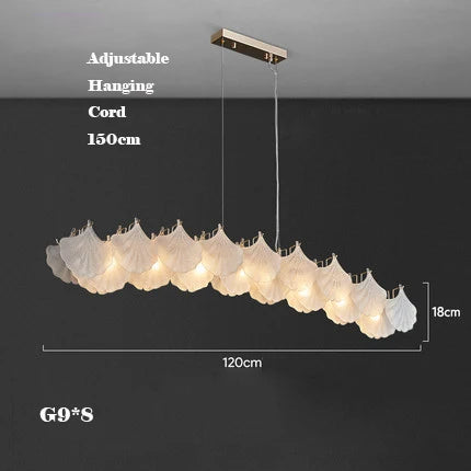 Maple Glass Chandelier Pendant Light Fixture for Living Room Bedroom