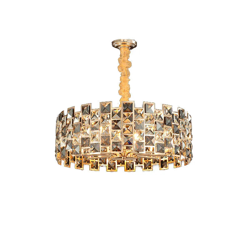 "2025 Crystal Gold Chandelier Pendant Lamp for Luxury Home Decor"