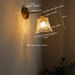 Vintage LED Wall Light Glass Copper Applique Da Parete