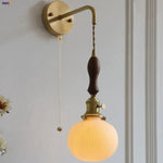 Walnut Wood LED Wall Sconce - Modern Nordic Stair Light Fixture