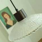 Afralia™ Japan Style Wood LED Pendant Light Fixture Clear Glass Adjustable Hanging Lamp