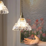 Afralia™ Glass LED Pendant Lamp Modern Copper Socket Hanging Light