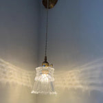 Clear Glass LED Wall Lamp Pull Chain Switch Modern Luxury Home Decor