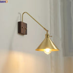 Walnut Copper LED Wall Lights Modern Bedside Lamp Applique Da Parete