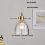 Brass Glass LED Pendant Lights: Modern Nordic Hanging Lamp for Home Decor