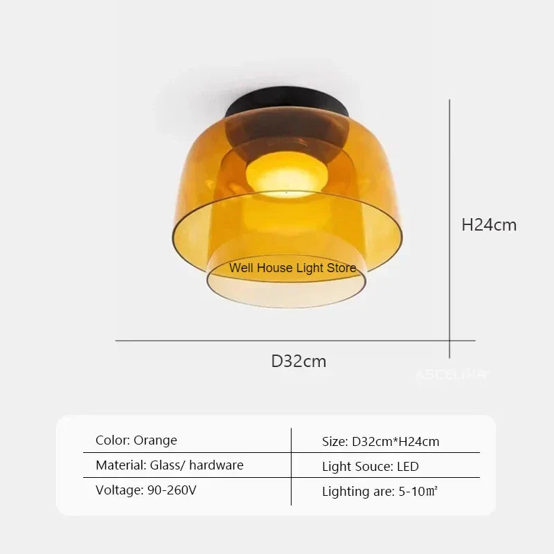 Glass Ceiling Chandelier - Luxury Nordic LED Ceiling Lamp