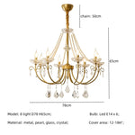 Crystal LED Chandelier Living Room Luxury Lighting E14 Pendant Lamparas
