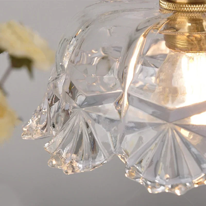 Clear Glass LED Wall Light with Pull Chain Switch