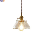 Copper Glass LED Pendant Lamp for Dining Living Room Bedroom Bar Nordic Style Hnaging Light
