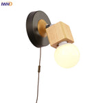 Afralia™ Nordic LED Wall Lamps Up Down Rotate Wood Iron Stair Light Fixtures