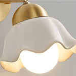 Copper LED Wall Light Fixture Pull Chain Switch Simple Art Bedside Lamp