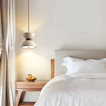 Yellow Travertine LED Hanging Pendant Light for Home Decor Bedroom Dining Living Room