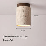 Travertine Stone Ceiling Downlight with E27 Bulb