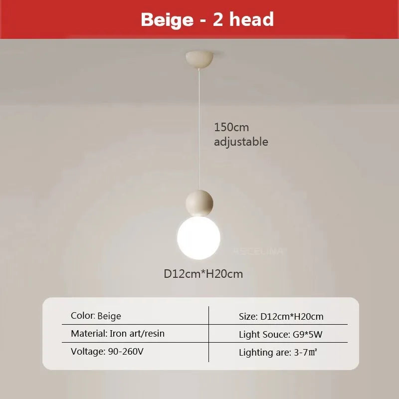 Macaroon LED Pendant Light for Bedroom Living Room Decor