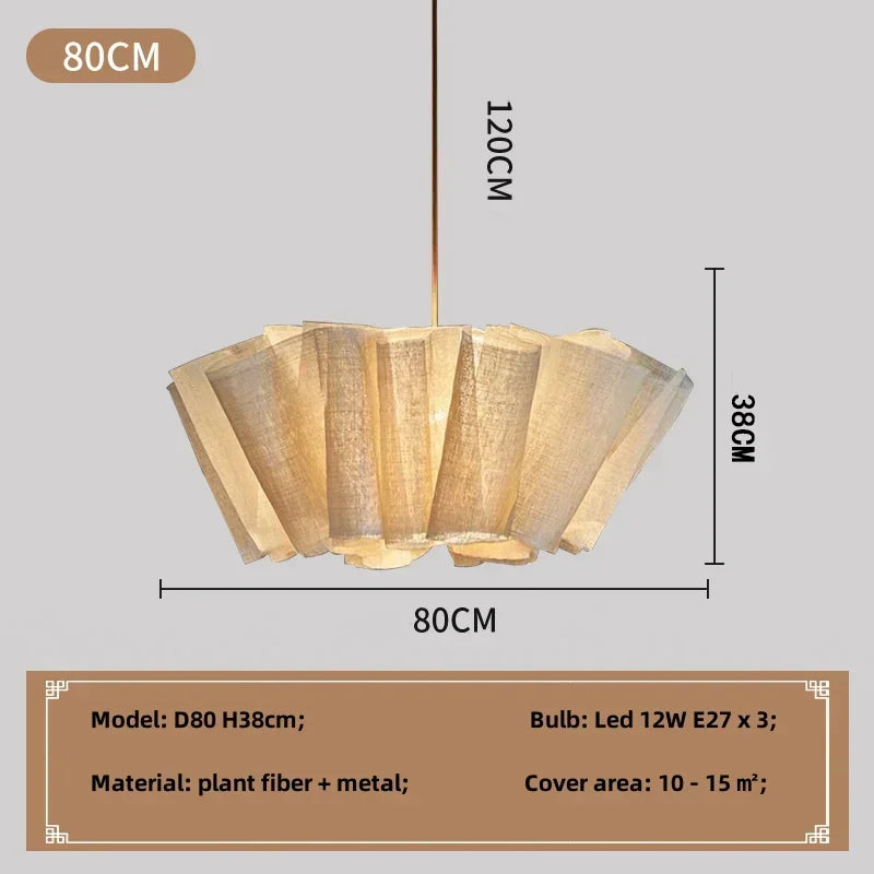 Nordic Creamy LED Pendant Light Chandelier for Bedroom Art Decor