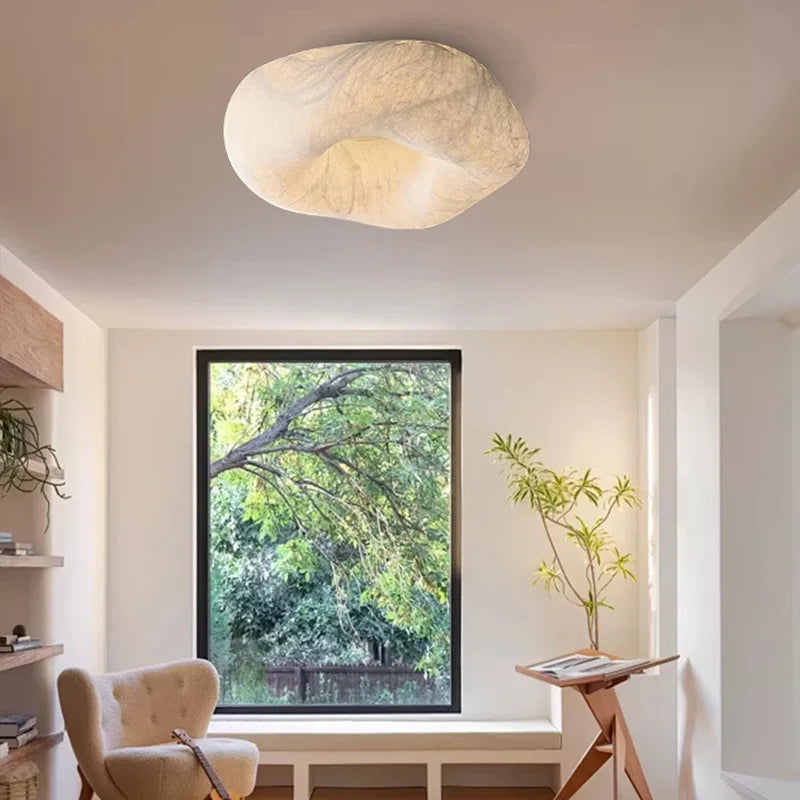 Silk Ceiling Lamp Dimmable Downlight for Bedroom Living Room