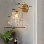 Clear Glass LED Wall Lamp Pull Chain Switch Modern Luxury Home Decor
