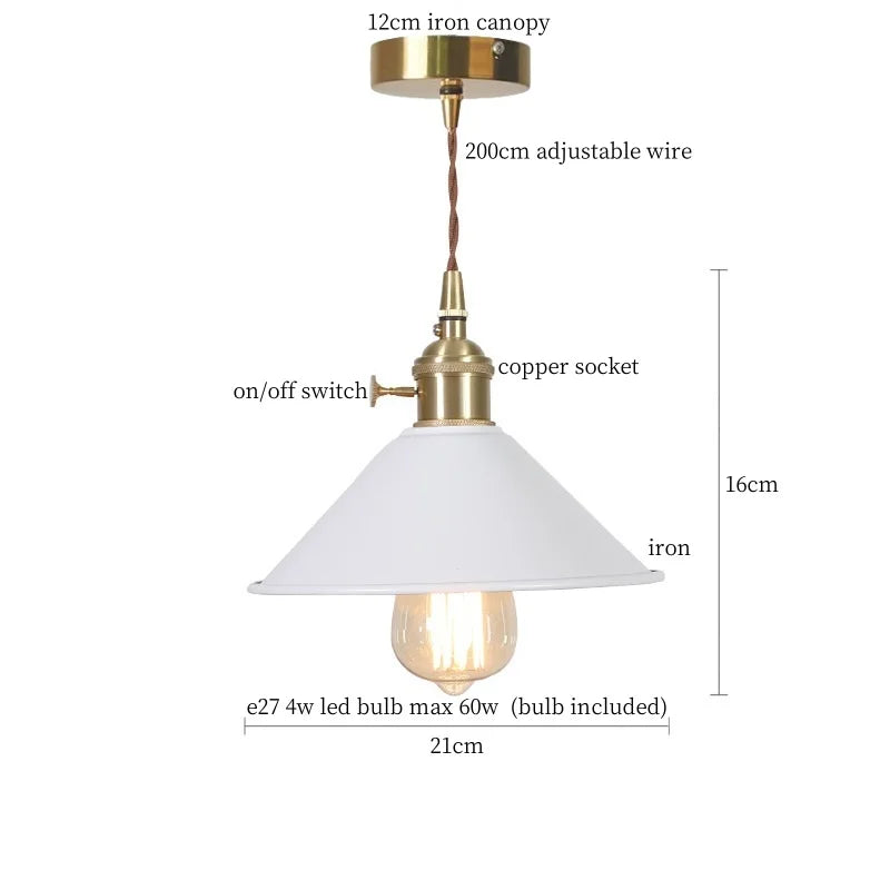 Yellow Iron Art LED Pendant Lights - Modern Nordic Style for Home Decor