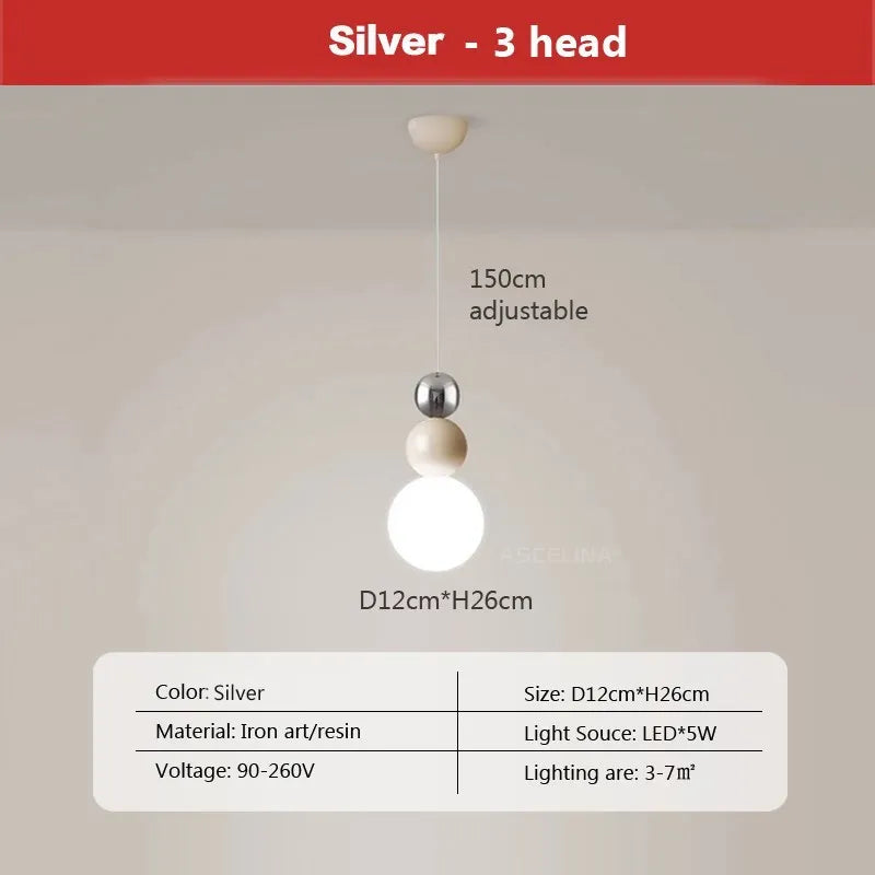 Macaroon LED Pendant Light for Bedroom Living Room Decor