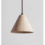 Yellow Travertine Stone LED Pendant Lamp - Vintage Hanging Lighting