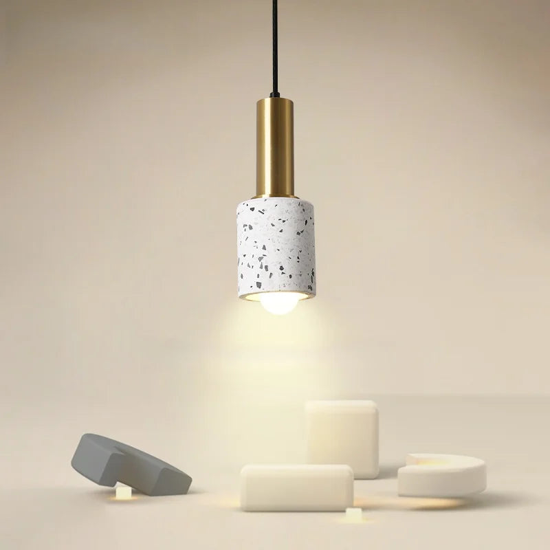 Afralia™ Terrazzo LED Pendant Lamps: Modern Nordic Home Decor Lighting for Living Room, Kitchen & Bar