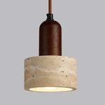 Afralia™ Yellow Travertine LED Pendant Lamp for Nordic Modern Living Room Bedroom Kitchen Decor