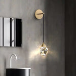 Crystal LED Copper Wall Sconce - Modern Luxury Wall Light Fixture