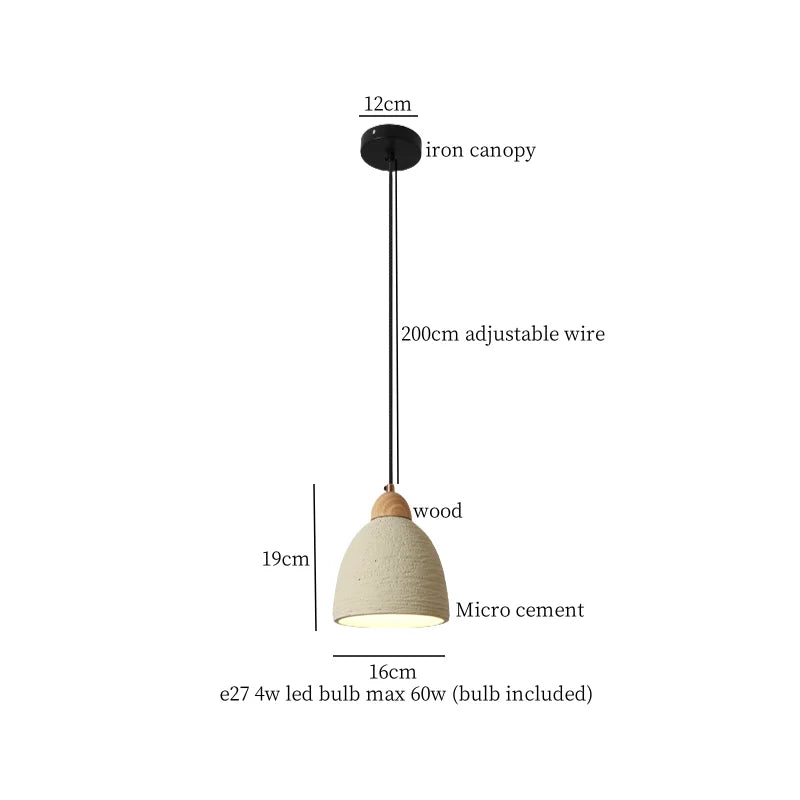Afralia™ Cement LED Pendant Lights for Bedroom Living Room Kitchen House Decor