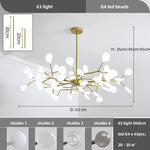 Afralia™ Nordic G4 LED Chandelier: Modern Branch Pendant Light, Gold/Black, Art Decor Lighting