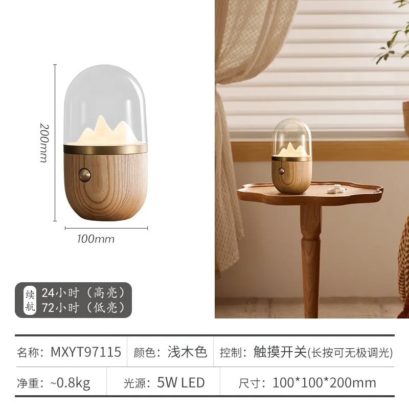 Solid Wood Touch Desk Lamp for Bedroom and Living Room