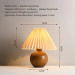 Nordic Ceramics Table Lamp - Modern Desk Light with Pleated Lampshade for Cozy Home Lighting