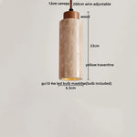 Wood LED Pendant Light - Modern Adjustable Hanging Lamp for Coffee Bedroom