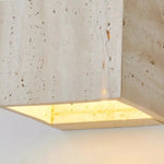 Afralia™ Yellow Travertine Block Stone LED Wall Lamp for Living Room Decor