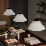 Cream Pleated Pendant Light by Afralia™: Modern Nordic E27 Chandelier for Living Room, Loft, Bar.