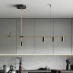 Modern Golden Metal LED Chandelier for Kitchen Dining Room Lighting