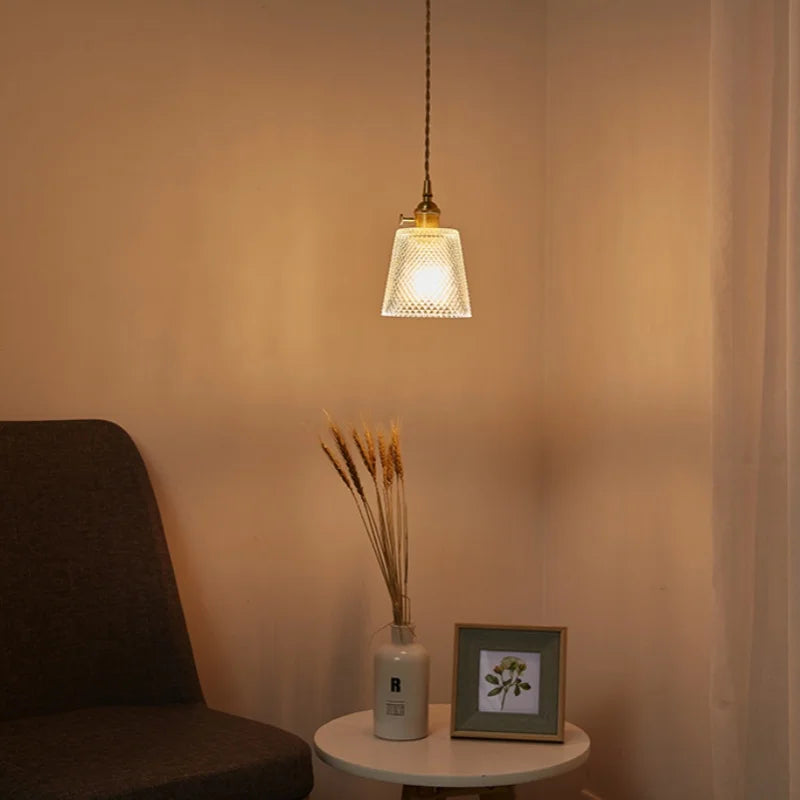 Minimalist LED Glass Pendant Lamp with Adjustable Knob Switch
