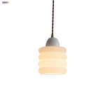 White Glass Adjustable LED Pendant Lamp Nordic Modern Hanging Lights