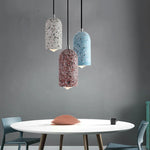 Terrazzo LED Pendant Lamp: Nordic Modern Style for Home, Bar, and Cafe Lighting.