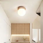 Yellow Travertine LED Ceiling Light Fixture for Modern Home Decor