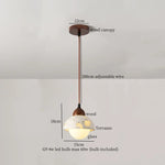 Iron Marble LED Pendant Light Fixture Modern Hanging Lamp Interior Decor