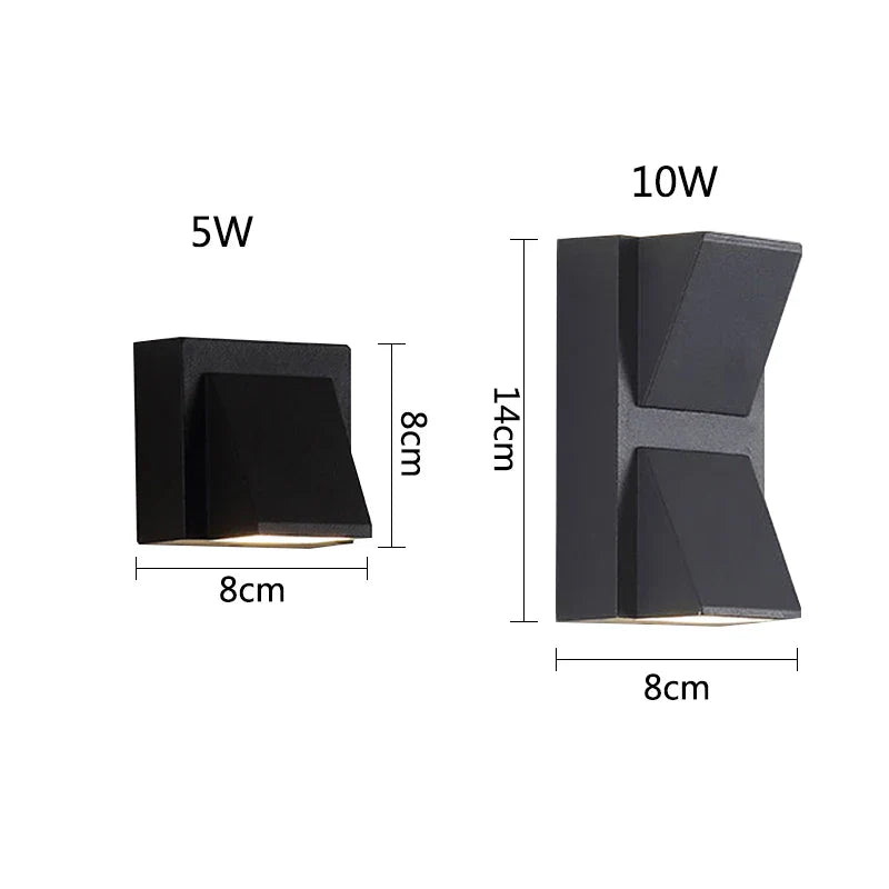 LED Wall Lamps: Modern, Creative, Waterproof for Outdoor Courtyard, Gate, Terrace, Garden.
