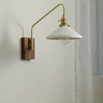 Copper Ceramic LED Wall Lamps Modern Style for Bedroom Living Room Bar