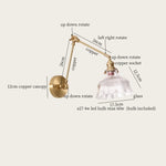 Glass LED Wall Lamp for Living Room Bedroom Mirror Bathroom - Nordic Minimalism