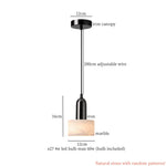 Marble LED Pendant Lights for Bedside Cafe Living Room Kitchen Loft