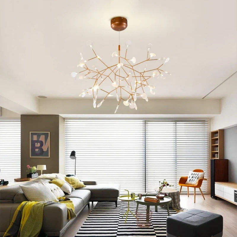 LED Branch Chandelier for Kitchen Dining Bedroom – Nordic Style Hanging Lamp